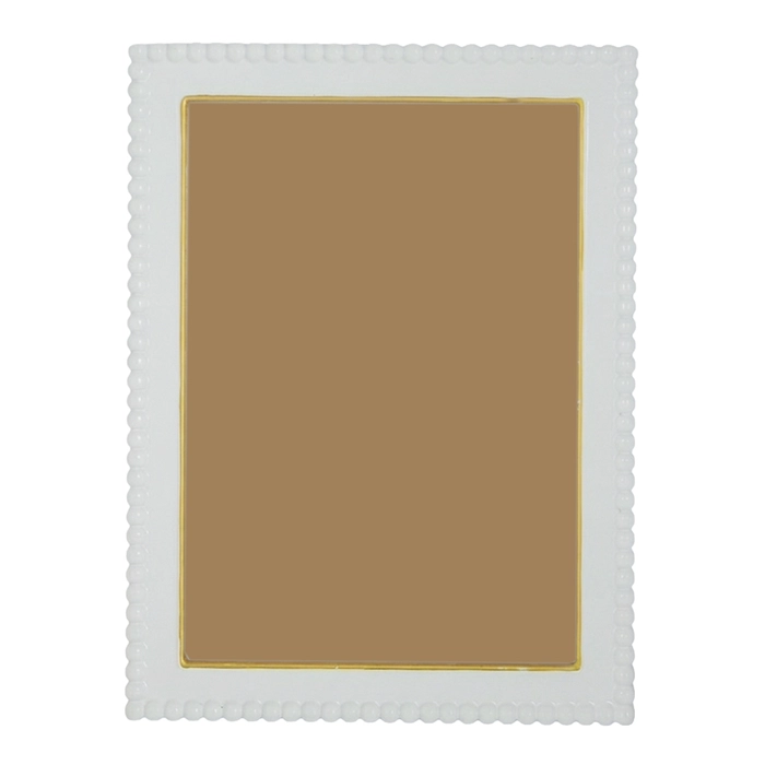 Moldura bubble branco dourado 39x30x2cm