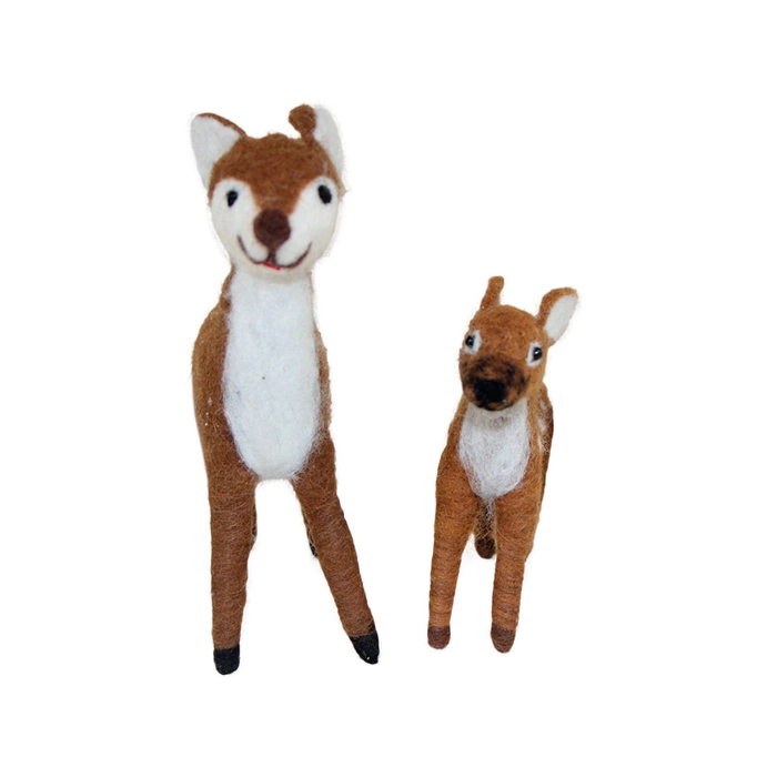 Alternative view of Jogo 2 bambis feltro 16x12x5cm