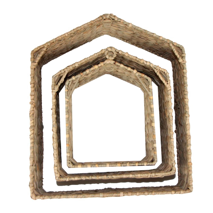 Jogo 3 nichos casinha 35x30x11cm