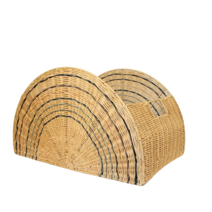 Cesto arco-íris azul amarelo 29x47x31cm