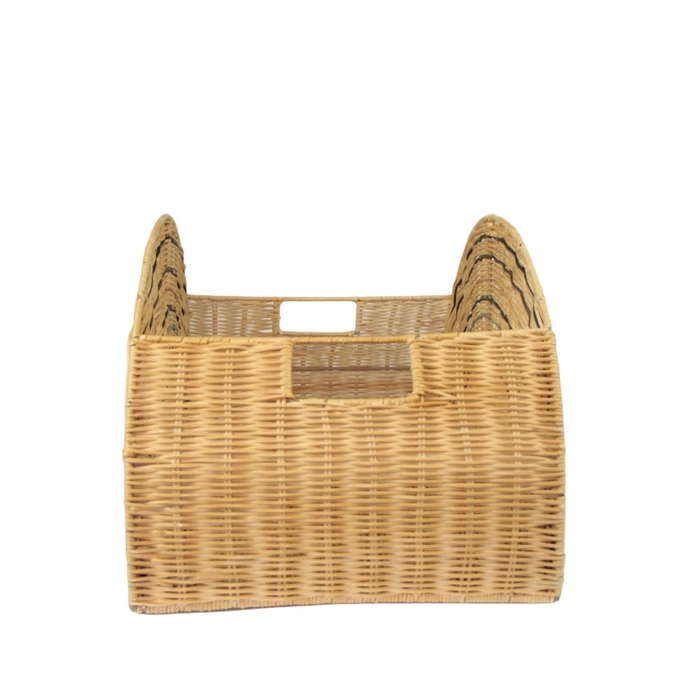 Alternative view of Cesto arco-íris azul amarelo 29x47x31cm