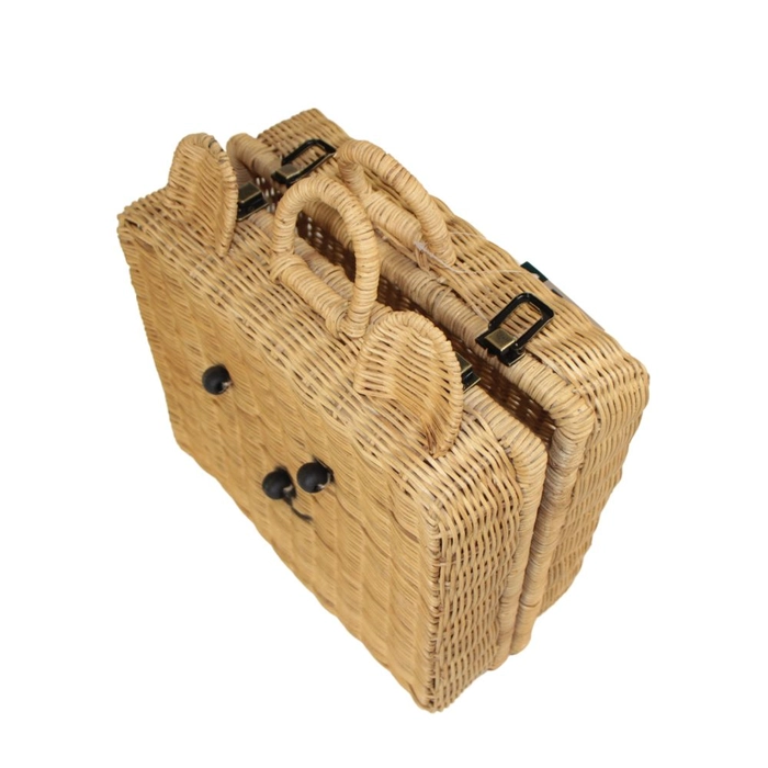 Alternative view of Maleta ursinho rattan 34x30x14cm