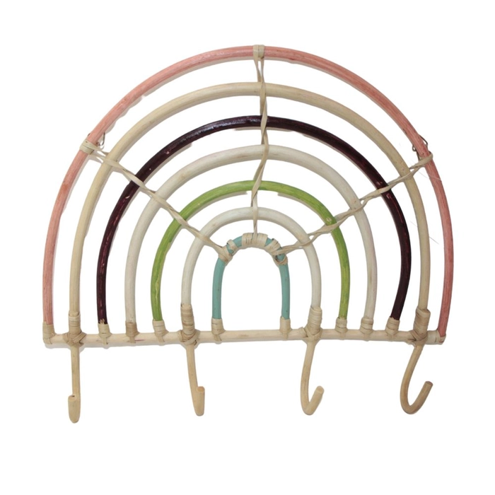 Cabideiro arco-íris colorido 34x40x9cm