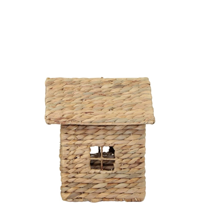 Casinha decorativa rattan 29x25x25cm