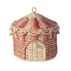 Cesto circo rattan pintado 26x23x23cm