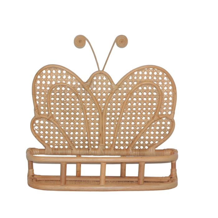 Prateleira borboleta rattan 48x46x13