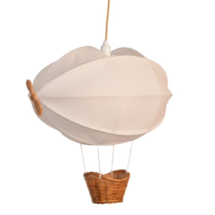 Alternative view of Luminária teto dirigível rattan 47x57x29cm