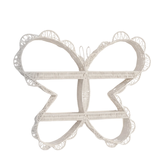 Nicho borboleta branco 64x79x15cm