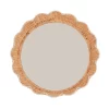 Espelho flor redondo rattan 76x76x12cm