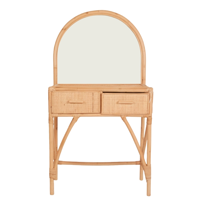 Penteadeira papillon rattan 110x61x29cm