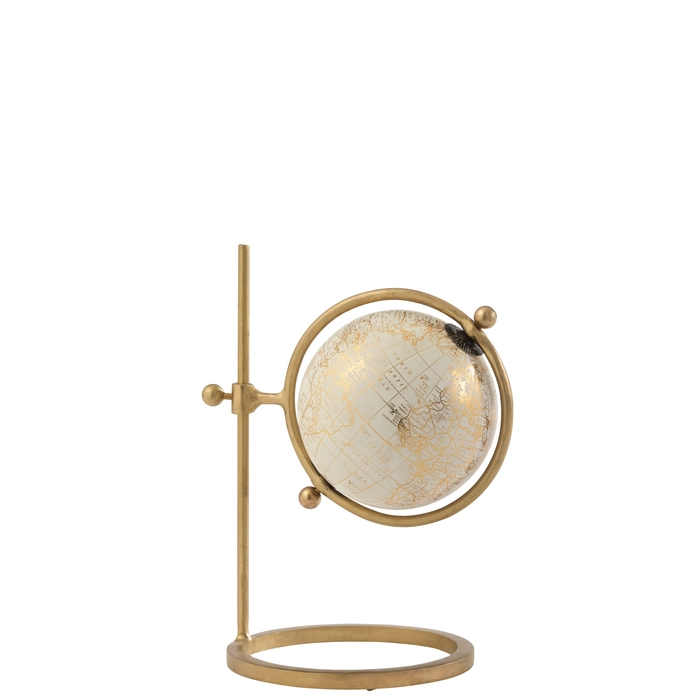 Globo suspenso com suporte em metal 35x20x20cm