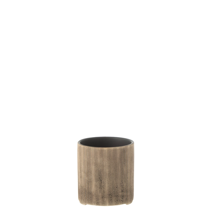 Cachepot Maria marrom 12x13x12cm