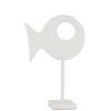 Escultura peixe em alumínio 39x26x10cm