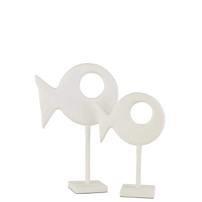 Escultura peixe em alumínio 39x26x10cm - Imagem 2