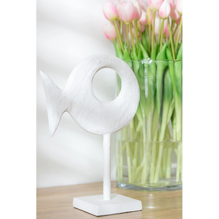 Escultura peixe em alumínio 39x26x10cm - Imagem 3
