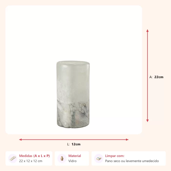 Vaso scavo em vidro 22x12x12cm - Imagem 2