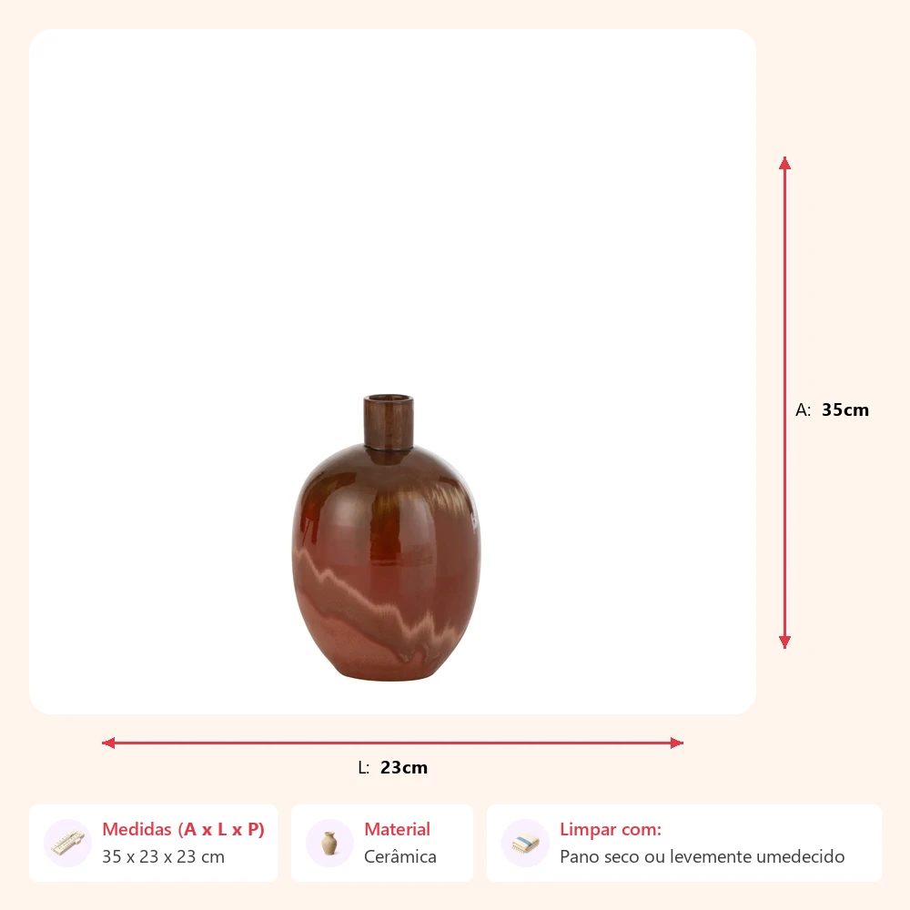 Vaso Aline 35x23x23cm - Imagem 2