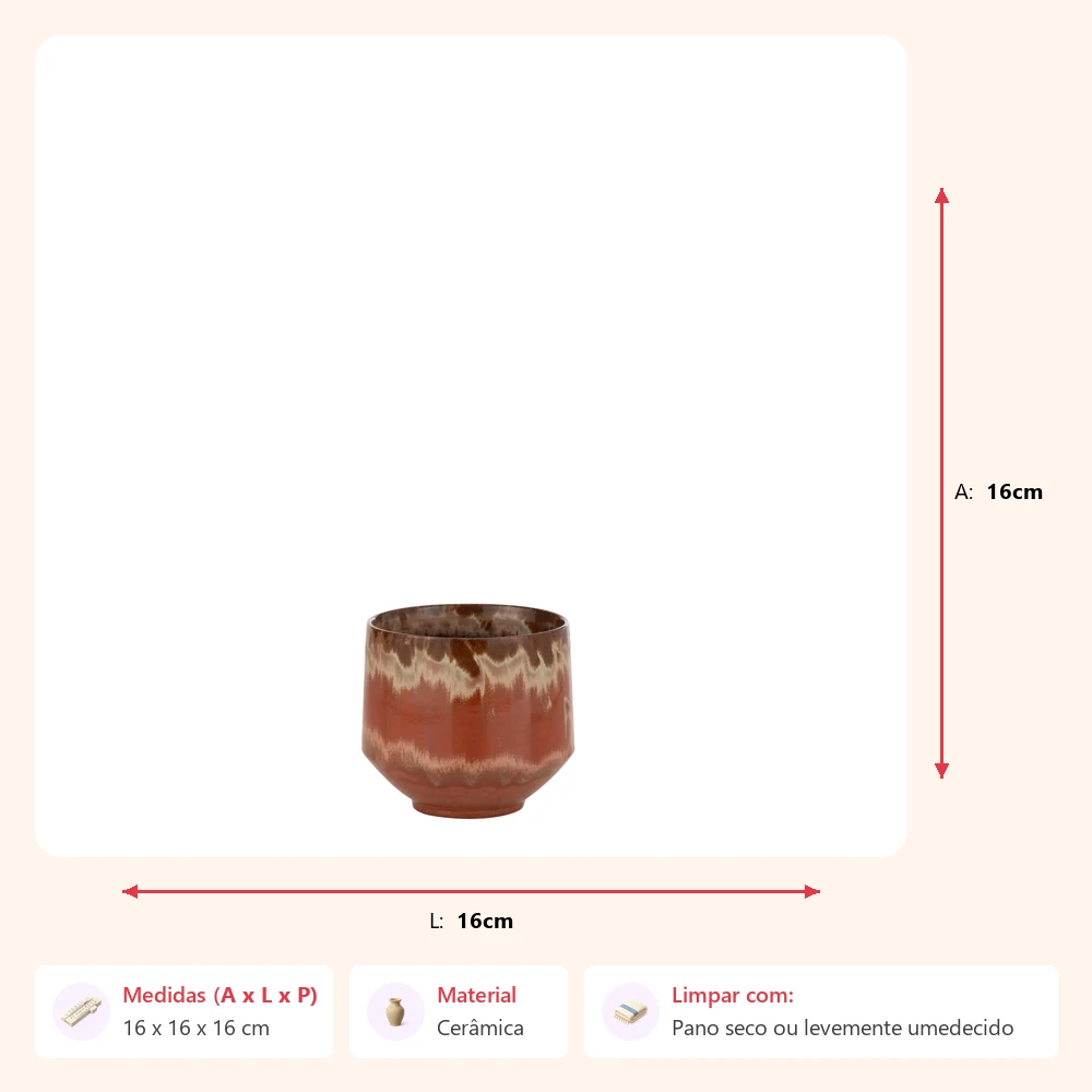 Cachepot aline 16x16x16cm - Imagem 2