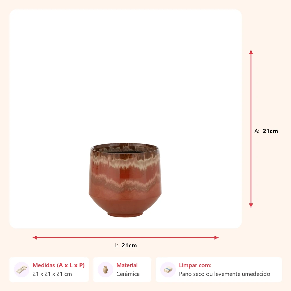 Cachepot aline 21x21x21cm - Imagem 2