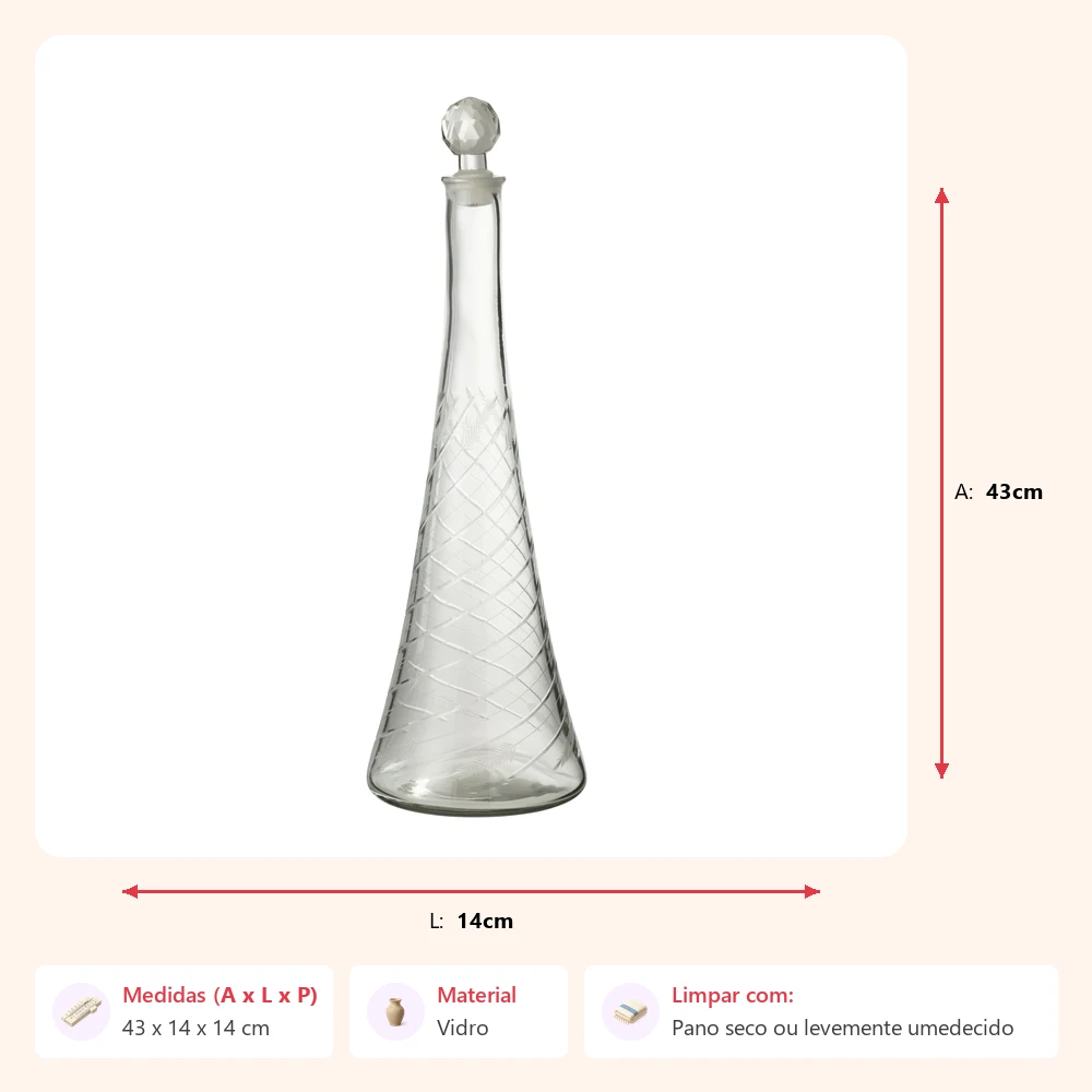 Garrafa stem 1.2l 43x14x14cm - Imagem 2