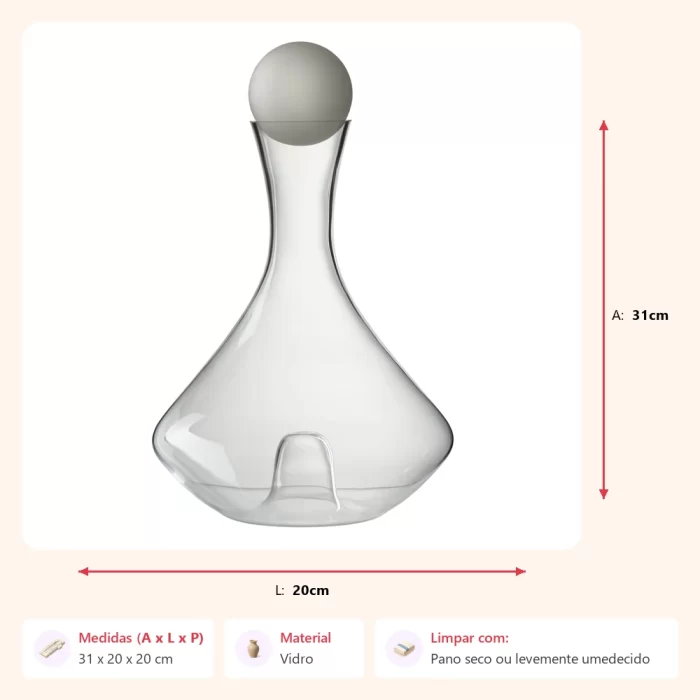 Decanter gota com capa 31x20x0cm - Imagem 2