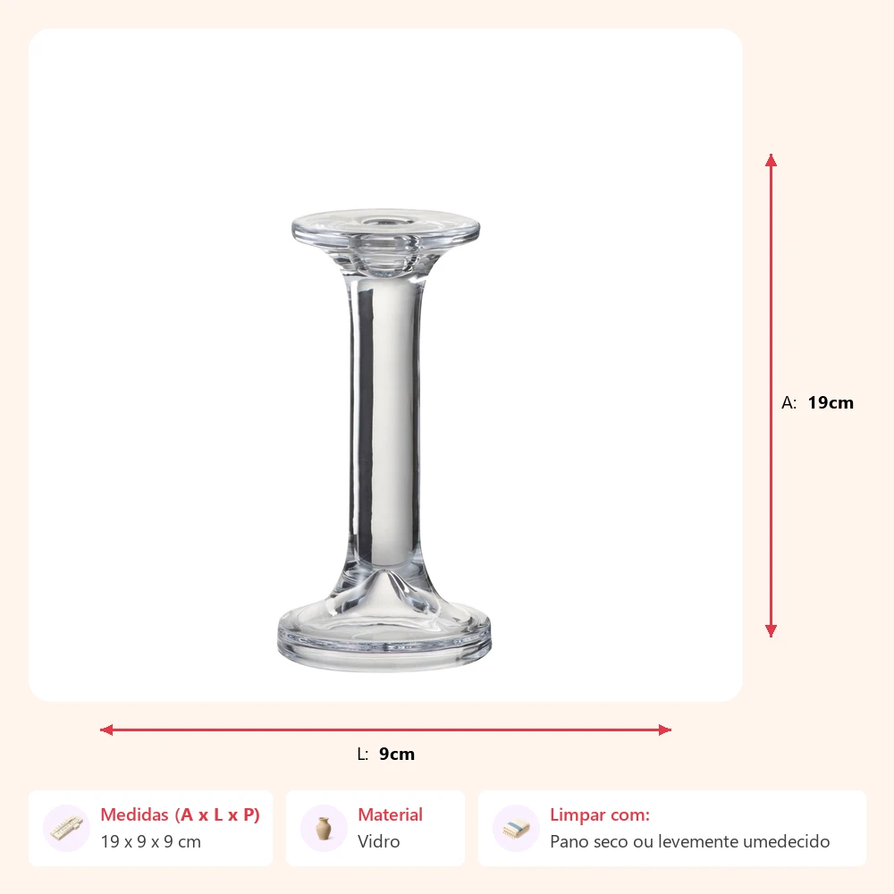 Castical smooth em vidro 19x9x9cm - Imagem 2