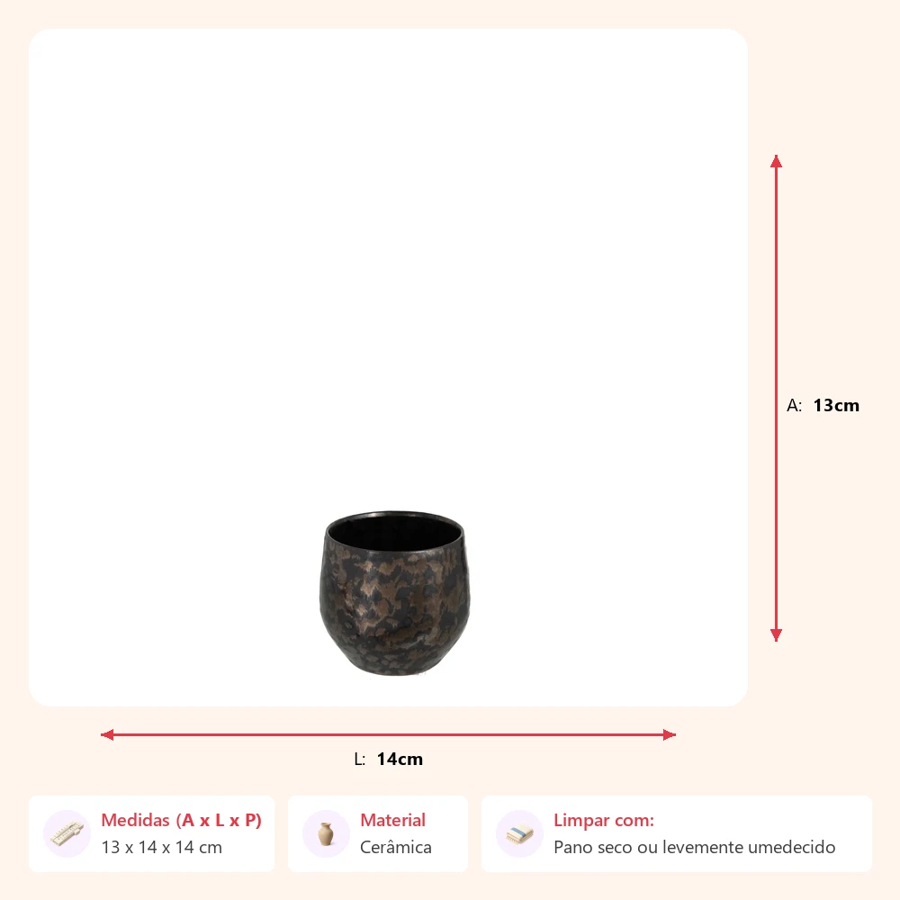Cachepot smokey 13x14x14cm - Imagem 2
