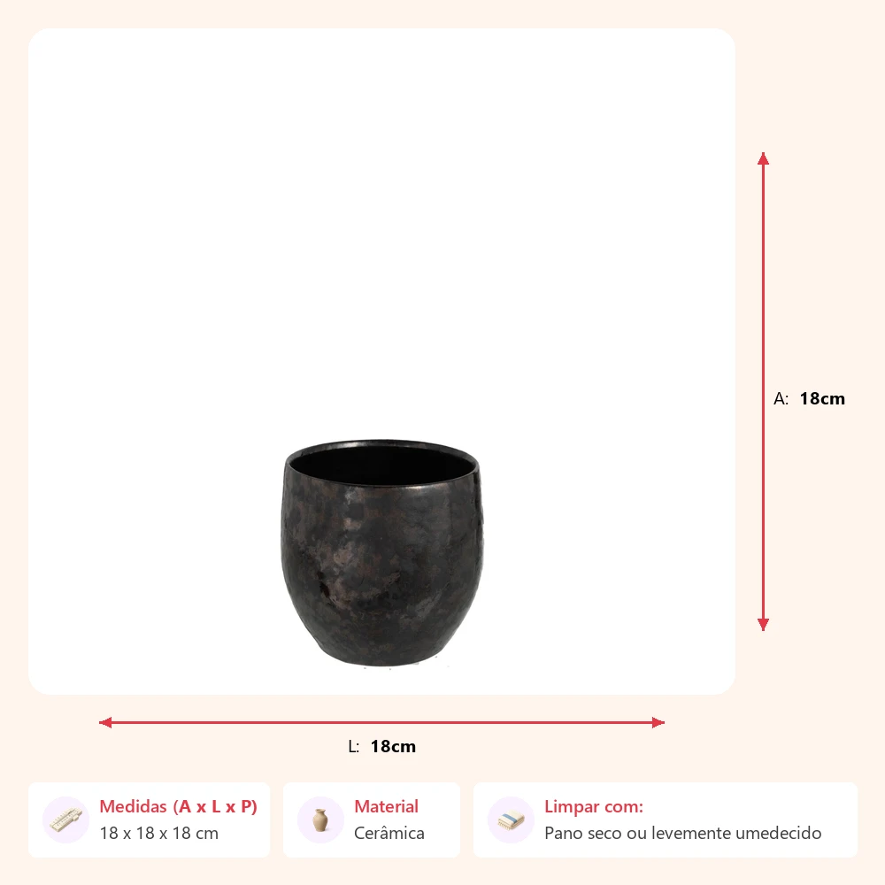 Cachepot smokey 18x18x18cm - Imagem 2