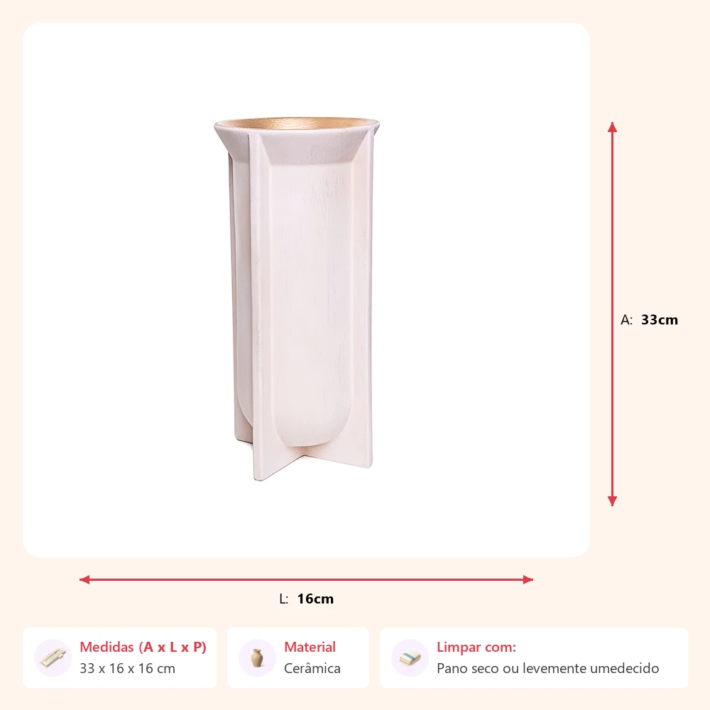 Vaso mood 33x16x16cm - Imagem 2