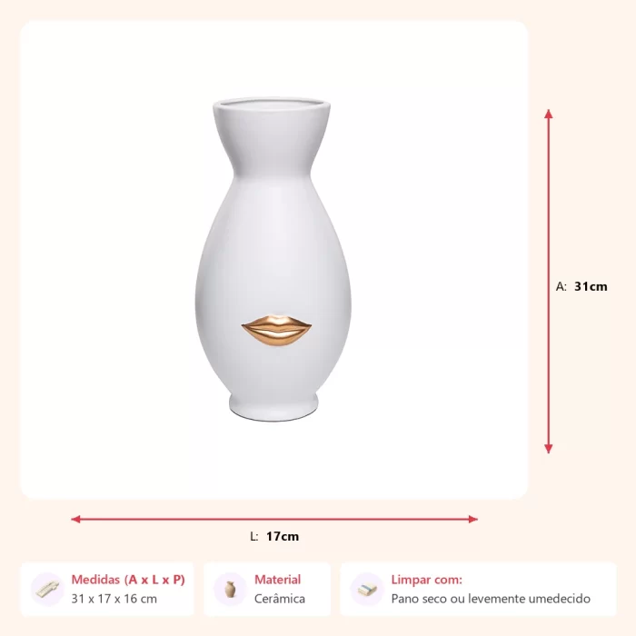 Vaso sr e sra 31x17x16cm - Imagem 2