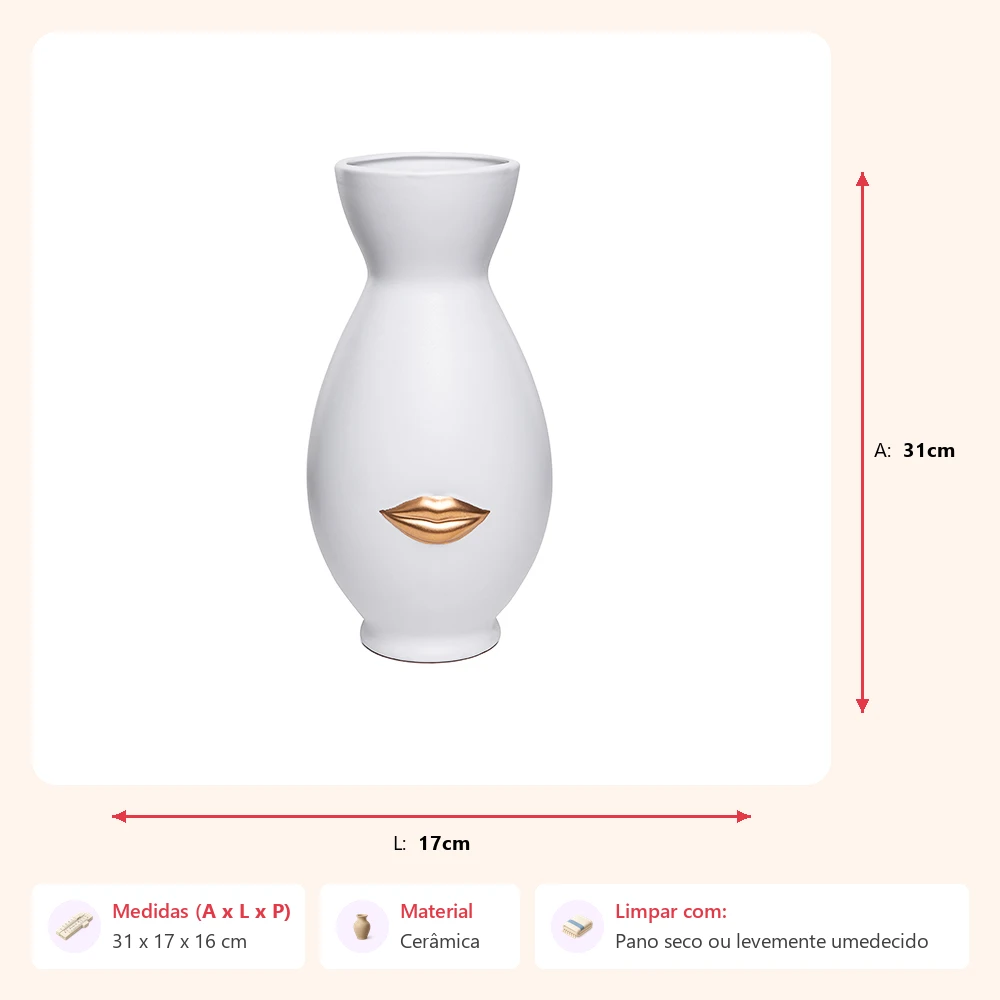 Vaso sr e sra 31x17x16cm - Imagem 2