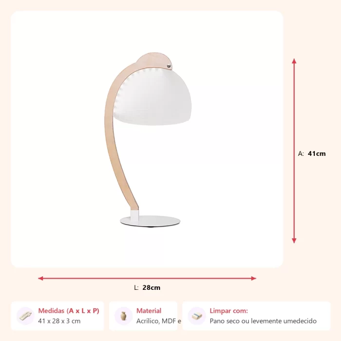 mdf e led 41x28x3cm