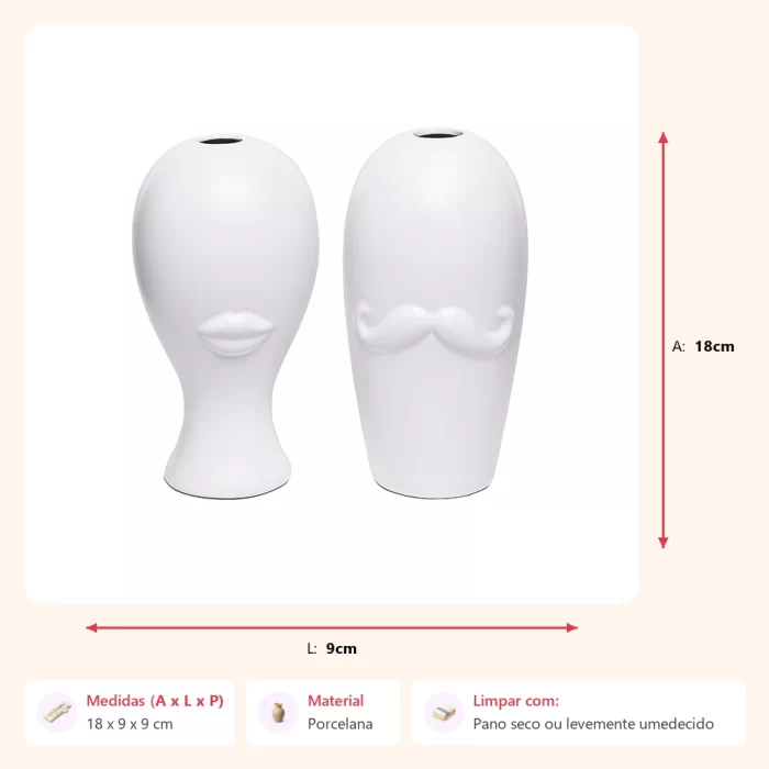 Vaso sr e sra 18x9x9cm - Imagem 2
