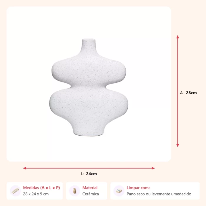 Vaso nordic areado 28x24x9cm - Imagem 2