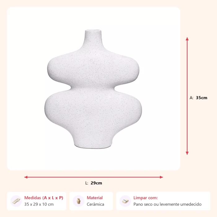 Vaso nordic areado 35x29x10cm - Imagem 2