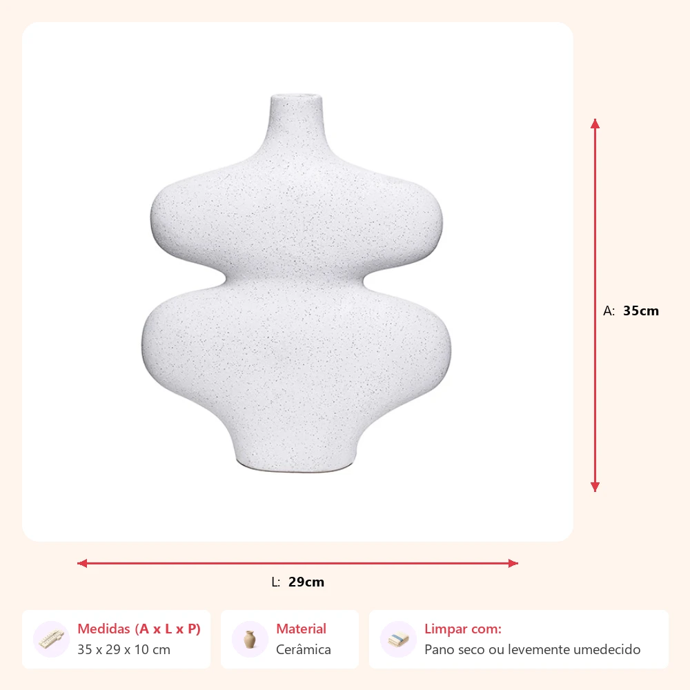 Vaso nordic areado 35x29x10cm - Imagem 2