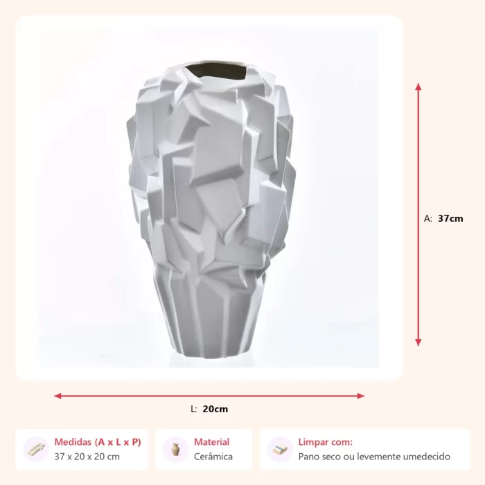 Vaso stones 37x20x20cm - Imagem 2