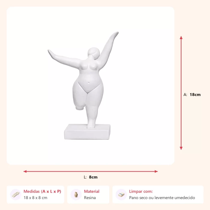 Alternative view of Escultura bailarina 18x8x8cm