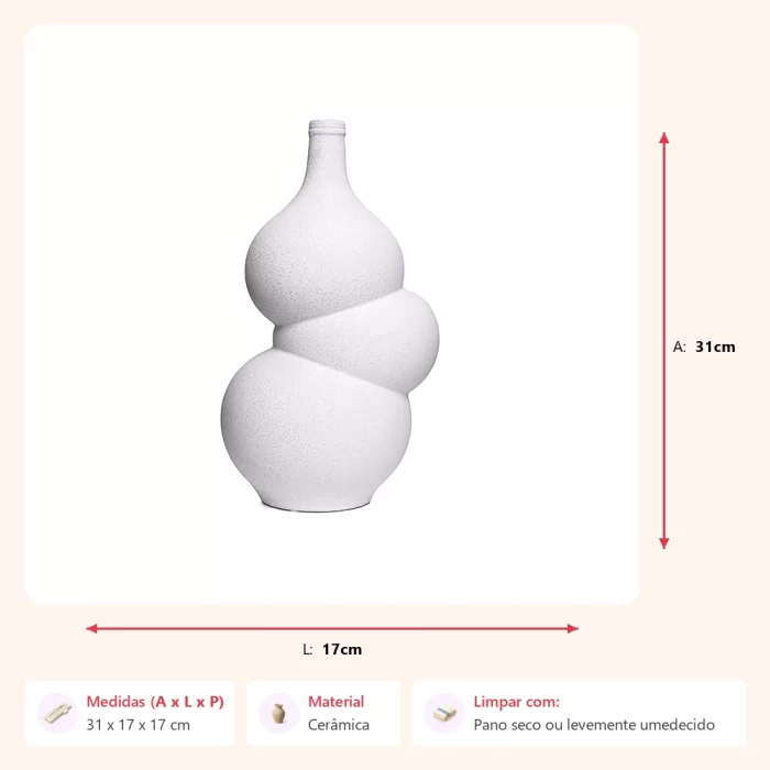 Vaso globos areia 31x17x17cm - Imagem 2