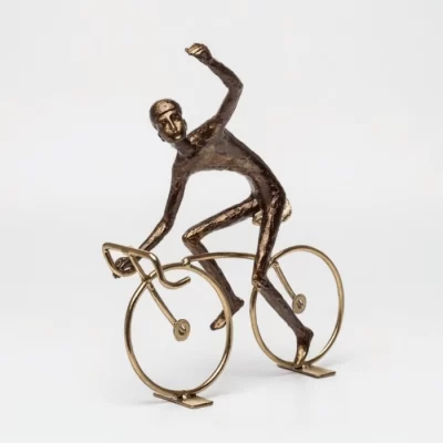 Escultura ciclista equilibrio 18x16x8cm