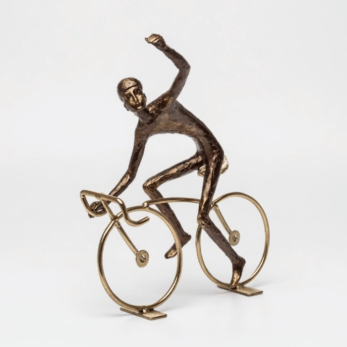 Escultura ciclista equilibrio 18x16x8cm