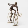 Escultura ciclista movimento 21x22x12cm