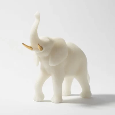 Escultura elefante em quartzo 20x20x9cm