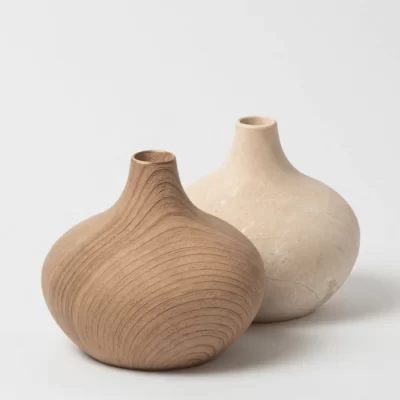 Vaso luma amadeirado 10x11x11cm