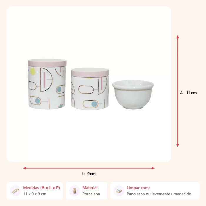 Kit higiene ameise vegas 11x9x9cm - Imagem 2