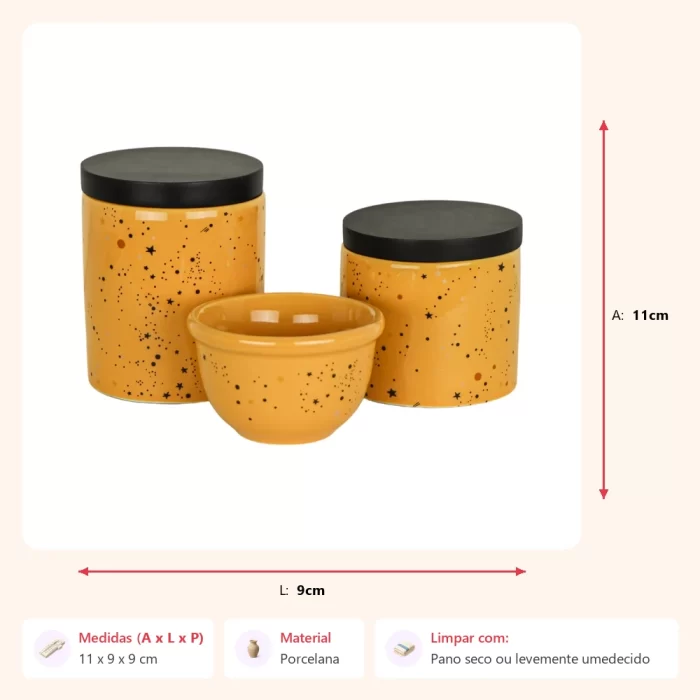 Kit higiene universo mostarda 11x9x9cm - Imagem 2