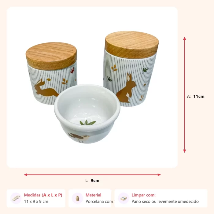 Kit higiene afeto branco 11x9x9cm - Imagem 2