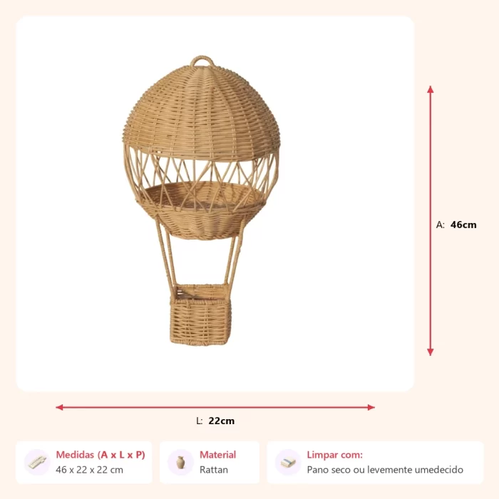Balão decorativo teto 46x22x22cm - Imagem 2