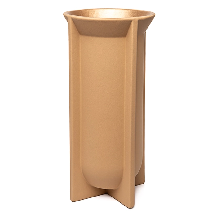 Vaso mood bege 33x16x16cm - Imagem 3