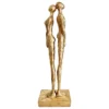 Escultura casal dourado 45x15x9cm